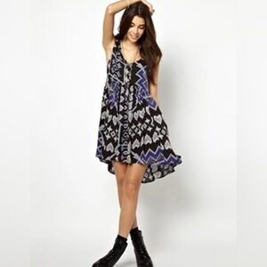 💙💙Free People Take Me to Thailand Aztec Boho Dress